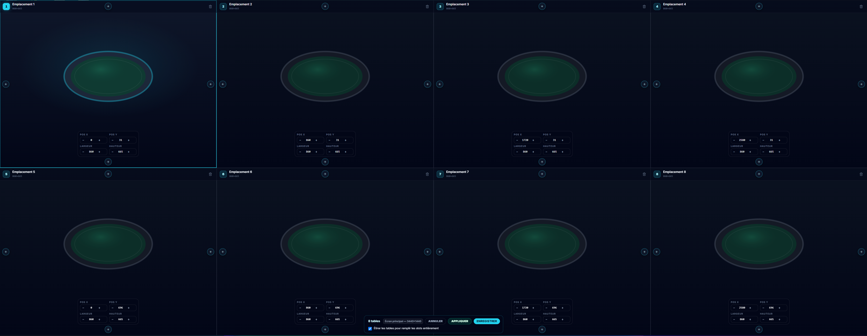 Placement de tables